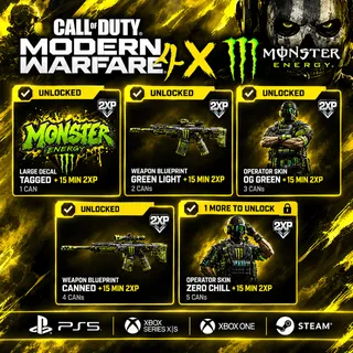 COD MW4 Modern Warfare 4 Monster Energy Set Full Bundle