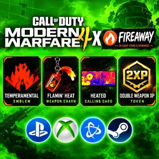 Call of Duty Modern Warfare 4 x Fireaway Pizza Set All Platforms GLOBAL