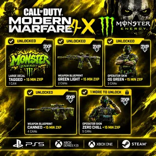 COD MW4 Modern Warfare 4 Monster Energy Set Full Bundle