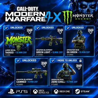 COD MW4 Modern Warfare 4 Monster Energy Set Full Bundle