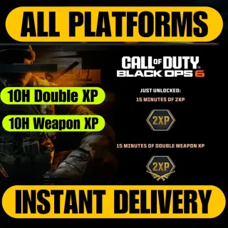 CALL OF DUTY BLACK OPS 6 BO6 10 HOURS DUAL 2XP WEAPON+RANK