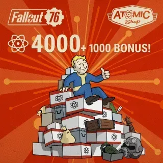 Fallout 76 5000 Atoms - 4000 (+1000 Bonus) 5000 Atoms 