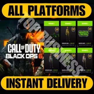 Call of Duty Black Ops 6 Monster Energy Rewards Full Set Operator Skins BO6 2XP