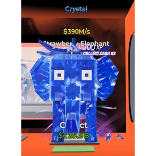 Crystal Strawberry Elephant