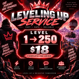 Leveling Up Service (1-250)($18)