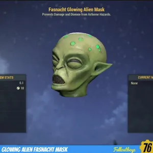 glowing alien mask