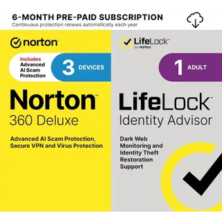 Norton 360 Deluxe – 6 Months – 3 Devices – US – Instant Delivery