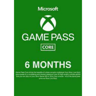 XBOX Game Pass Core 6 Months Subscription key