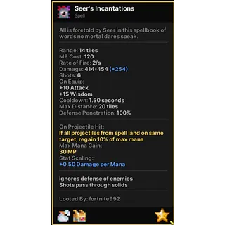 Seer Incatations | Pixel Quest