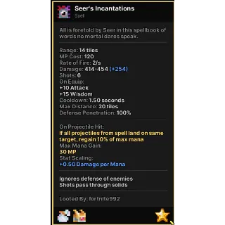 Seer Incatations | Pixel Quest