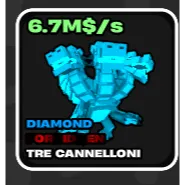 Tre Cannelloni Fruits vs Brainrots 6.7m/s Diamond