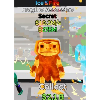 Ice and Fire Frogino Assassino w Lightning trait Fortnite steal the brainrot
