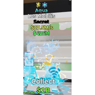 Aqua Los Mobilis with traits Fortnite steal the brainrot