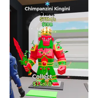 Chimpanzini Kingini with frozen trait RARE Fortnite steal the brainrot