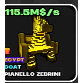 Egypt Pianello Zebrini 115.5m/s Fortnite Fruits vs Brainrots