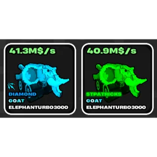 Elephanturbo3000 41.3m/40.9m/s easter and diamond Fruits vs Brainrots