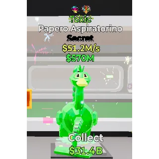 Fortnite Steal the Brainrot Toxic Papero Aspiratorino RARE