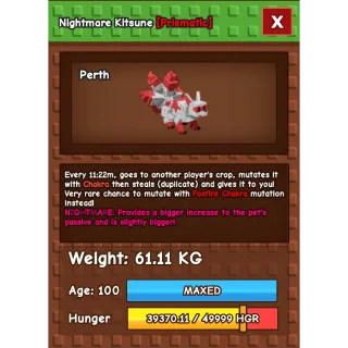 61.11kg Kitsune - Nightmare mutation - GAG