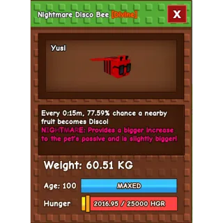 60kg Nightmare Disco Bee | GAG 15s CD