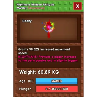 60.89kg Rainbow Unicycle Monkey - GAG