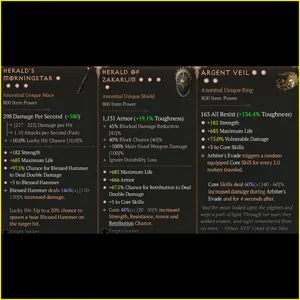 3×paladin end game items