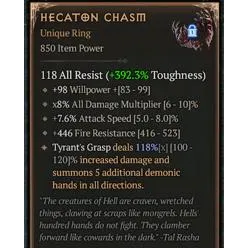 S13 SC 4GA  HECATON CHASm Unique Ring RANDOM