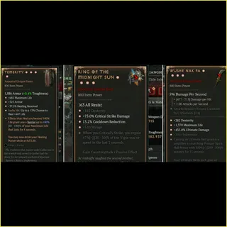 3× sb end game items