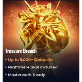 S13 SC 3*Treasure Breach Up to 6000+ Obducite 100% Safe & 24/7 Online  Fast delivery-PC/PS/XBOX