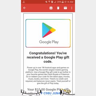 Google Play Congratulations eGift Card