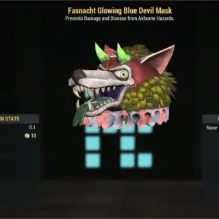 Glowing Blue Devil Mask