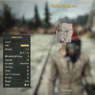 Flaming Paddle Ball