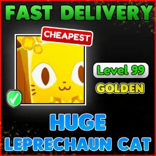 GOLDEN HUGE LEPRECHAUN CAT