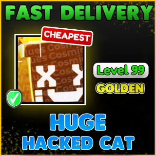 GOLDEN HUGE HACKED CAT