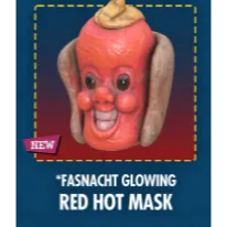 glowing  red hot mask