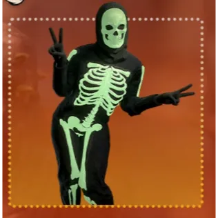 Glowing Skeleton Hood & Costume  Apparel
