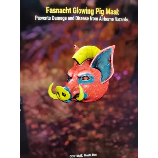 glowing pig mask