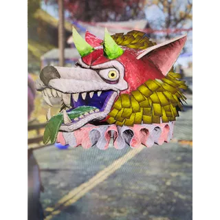 Glowing Blue Devil Mask