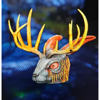 Glowing Jackalope Mask