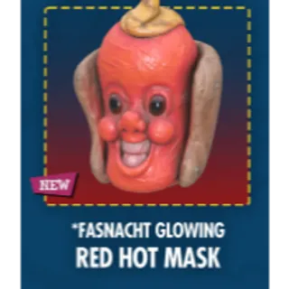 glowing  red hot mask