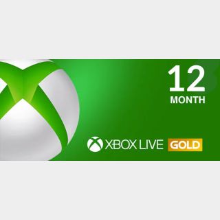 12 Months Xbox Live Gold