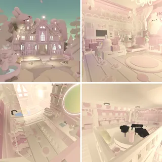 House 87 | Pink Bunny Theme Home | adopt me