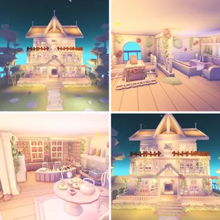 adopt me pink cottage home 