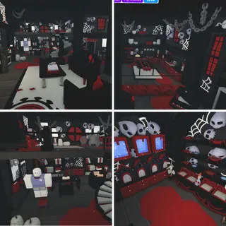 House 153 | Red & black Halloween Grind Home | adopt me