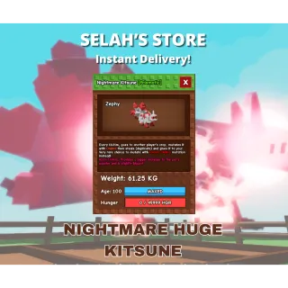 NIGHTMARE HUGE KITSUNE | 60-61 KG | AGE 100 | FAST DELIVERY | GROW A GARDEN