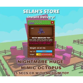 HUGE NIGHTMARE MIMIC OCTOPUS | 60-61 KG | AGE 100 | FAST DELIVERY | GROW A GARDEN