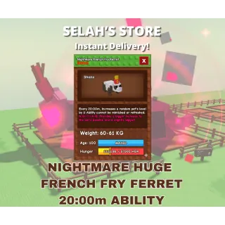 HUGE NIGHTMARE FRENCH FRY FERRET | 60-61 KG | AGE 100 | FAST DELIVERY | GROW A GARDEN