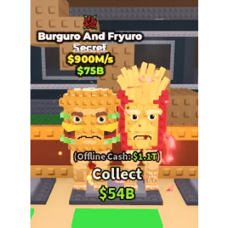 RARE BURGURO AND FRYURO 900M/s 🌹 [Steal a brainrot] 