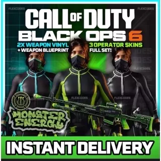 Call of Duty Black Ops 6 Monster Energy Full Set 6 Codes