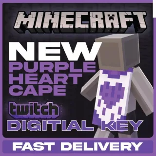 Purple Heart Cape Minecraft Java & Bedrock Edition - [ GLOBAL ]