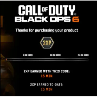 Call of Duty Black Ops 6 - 12 Hours Double XP Boost Rank + Weapon - Level UP Fast🔥 